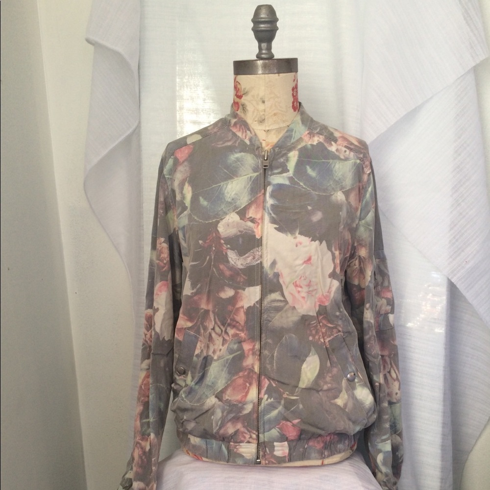 OBEY faded floral jacket